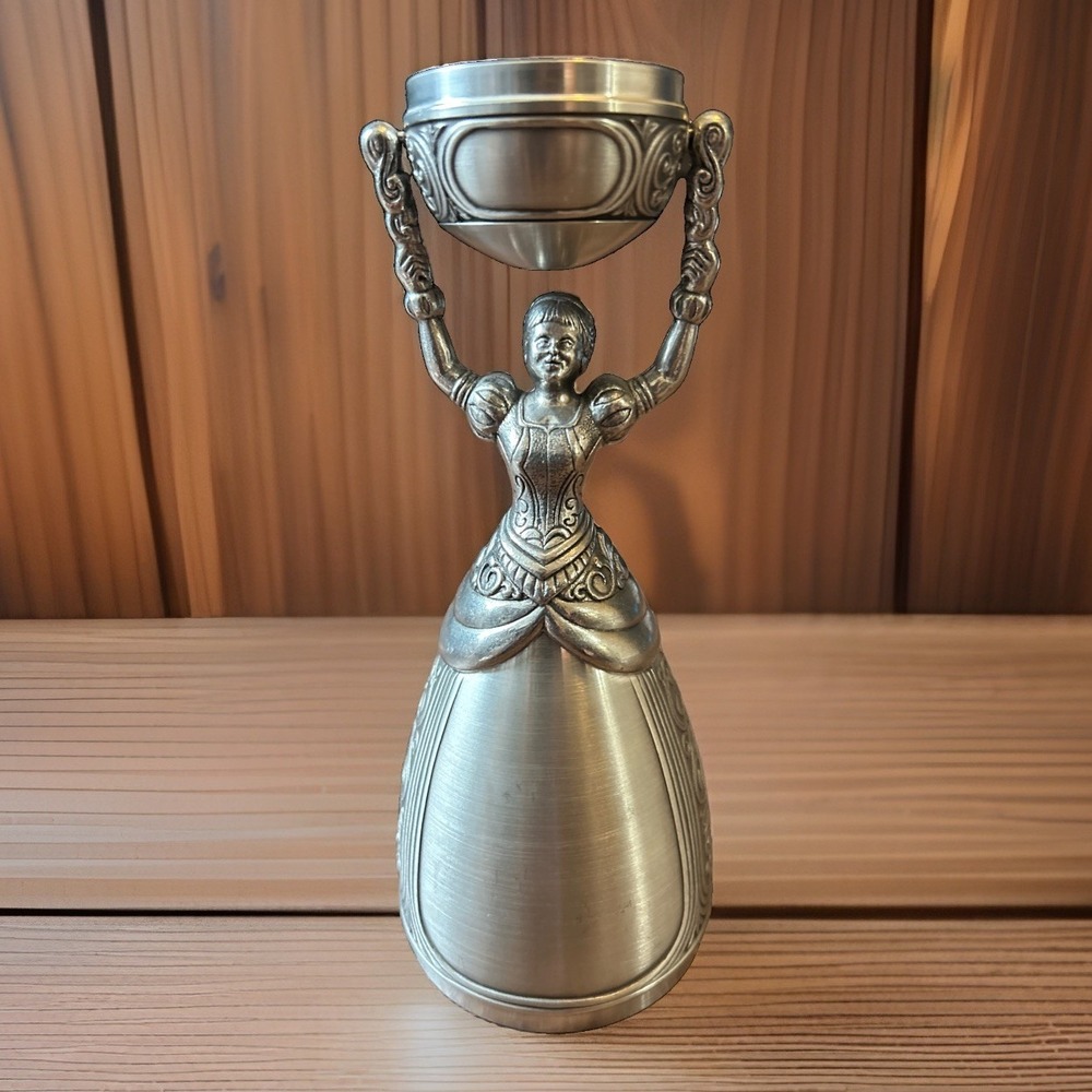 Vintage Artina Zinn Pewter Ornate Bridal 7" Toasting Chalice Cup 95% Traditions